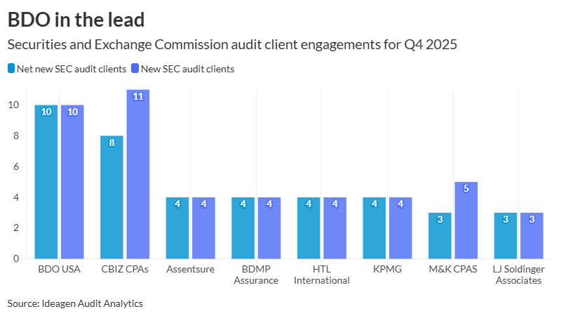 Slow quarter for SEC audit clients closes rollercoaster year