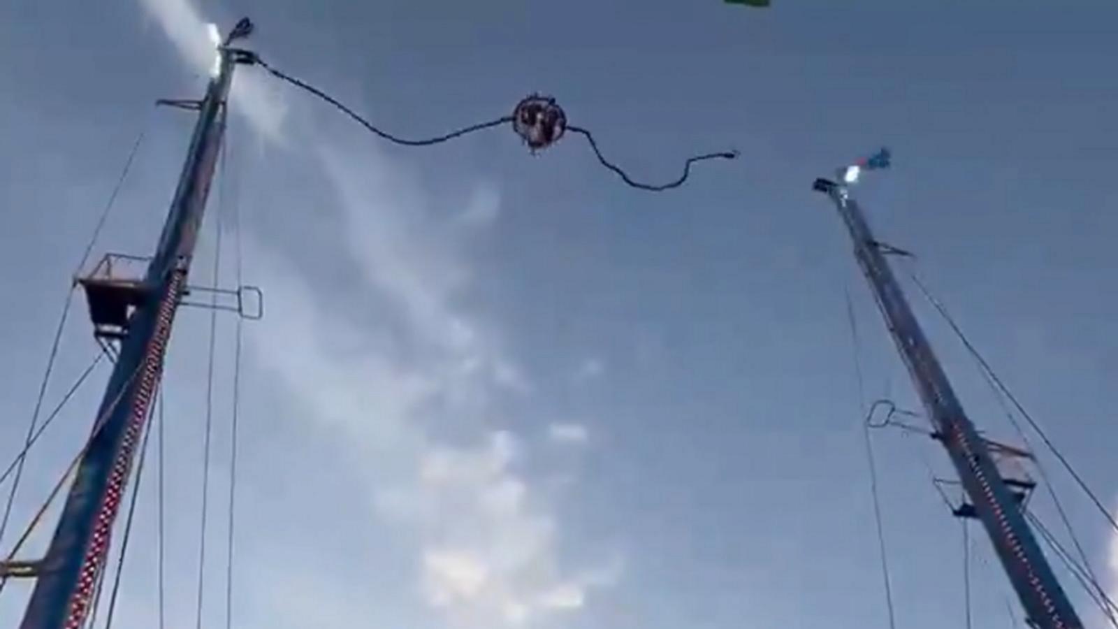 WATCH: Video shows moment ‘slingshot’ ride snaps, causing multiple injuries